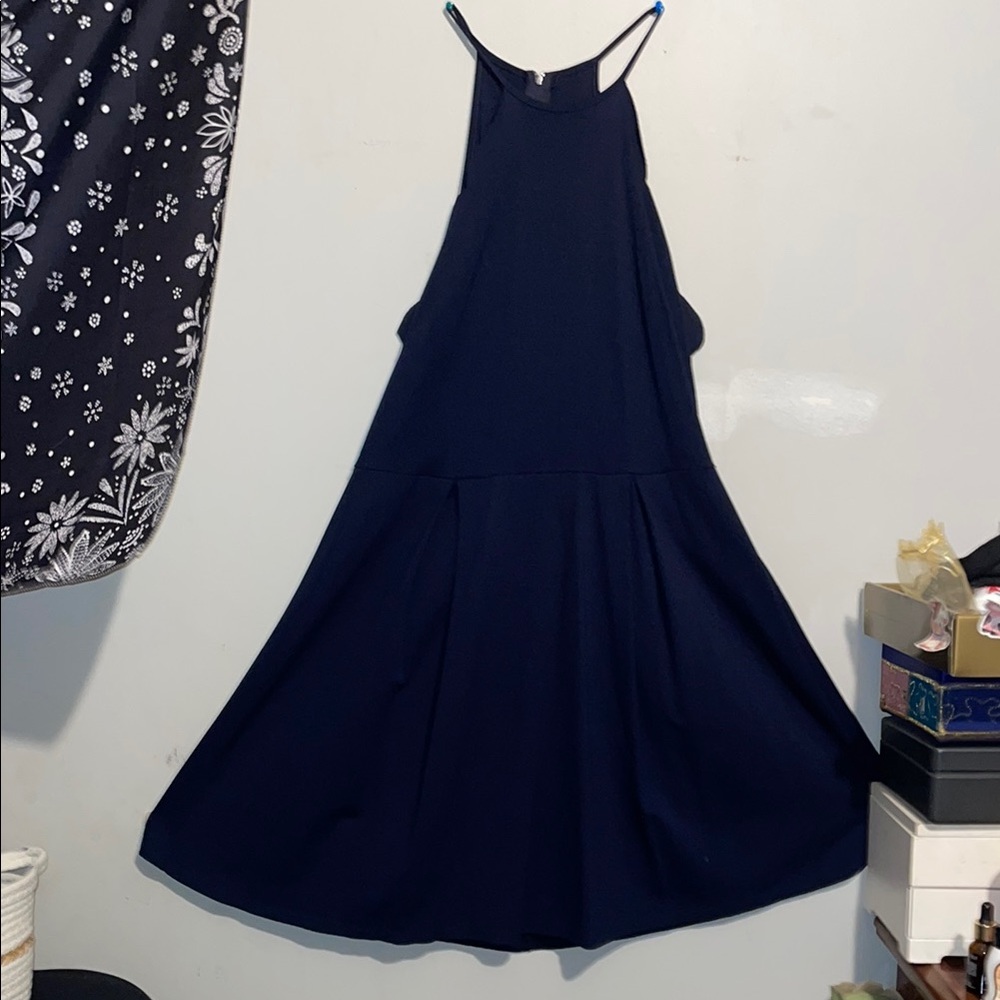 Charlotte Russe Navy Textured Dress